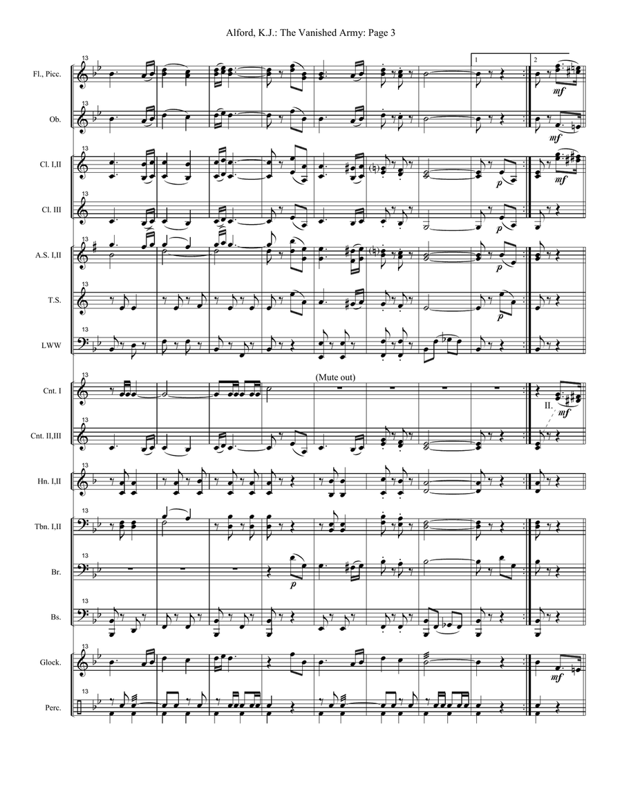 The Vanished Army Concert Band scores gallery preview page 3