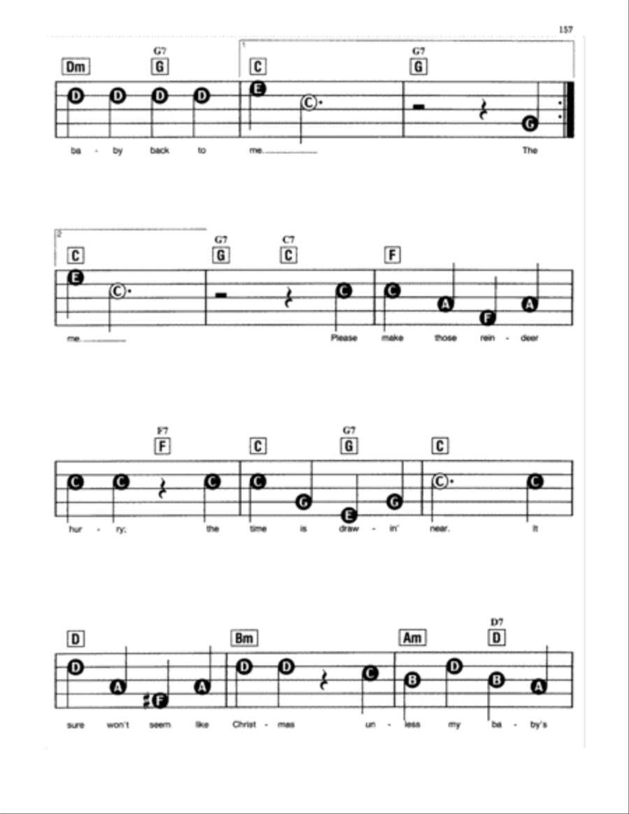 Santa, Bring My Baby Back (To Me) Electronic Keyboard scores gallery preview page 2