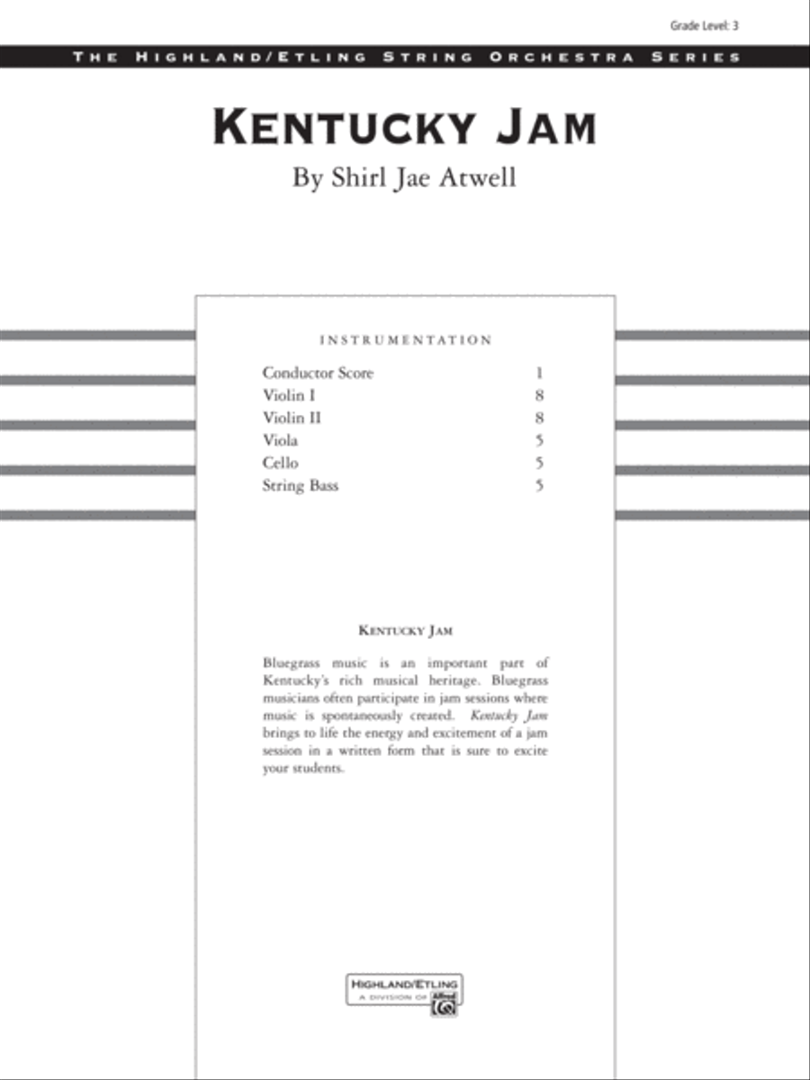 Kentucky Jam: Score String Orchestra scores gallery preview page 1