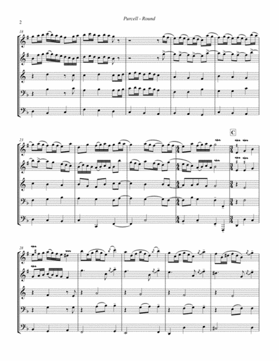 Round (Rondeau) for Brass Quintet (used in The Young Person's Guide to the Orchestra)