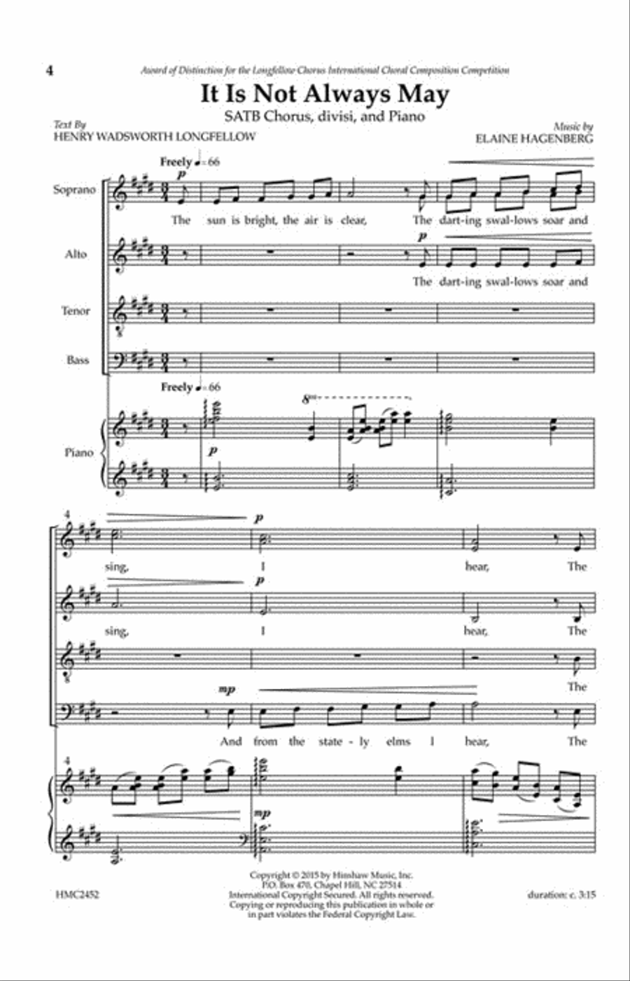 It Is Not Always May Choir scores gallery preview page 3