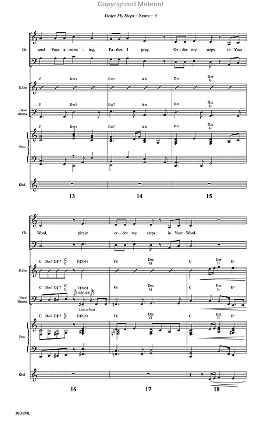 Order My Steps - Rhythm Score and Parts Choir scores gallery preview page 4