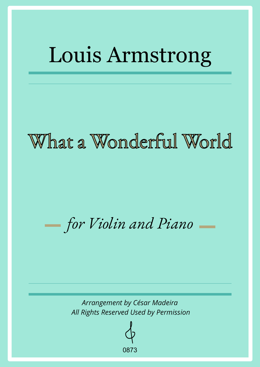 Book cover for What A Wonderful World