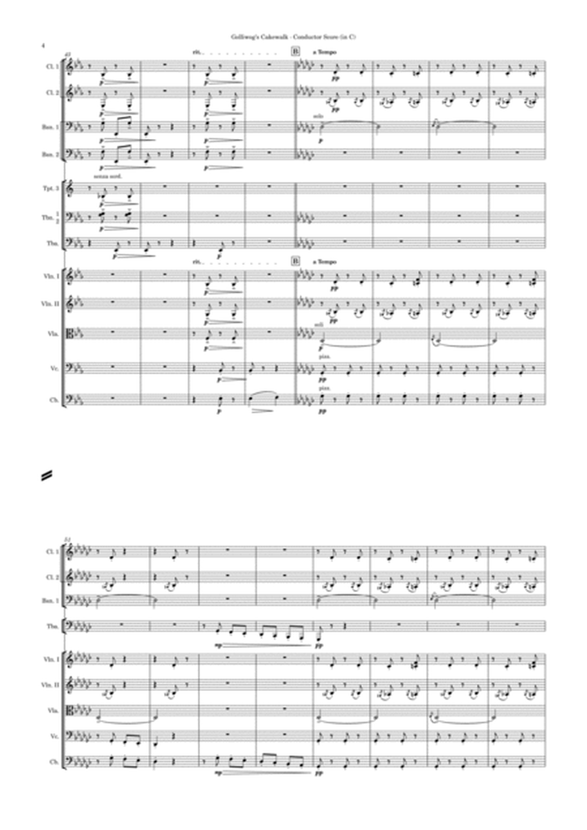 Golliwog's Cakewalk (Standard Orchestra) – Score and Parts – in Eb (Original key) image number null