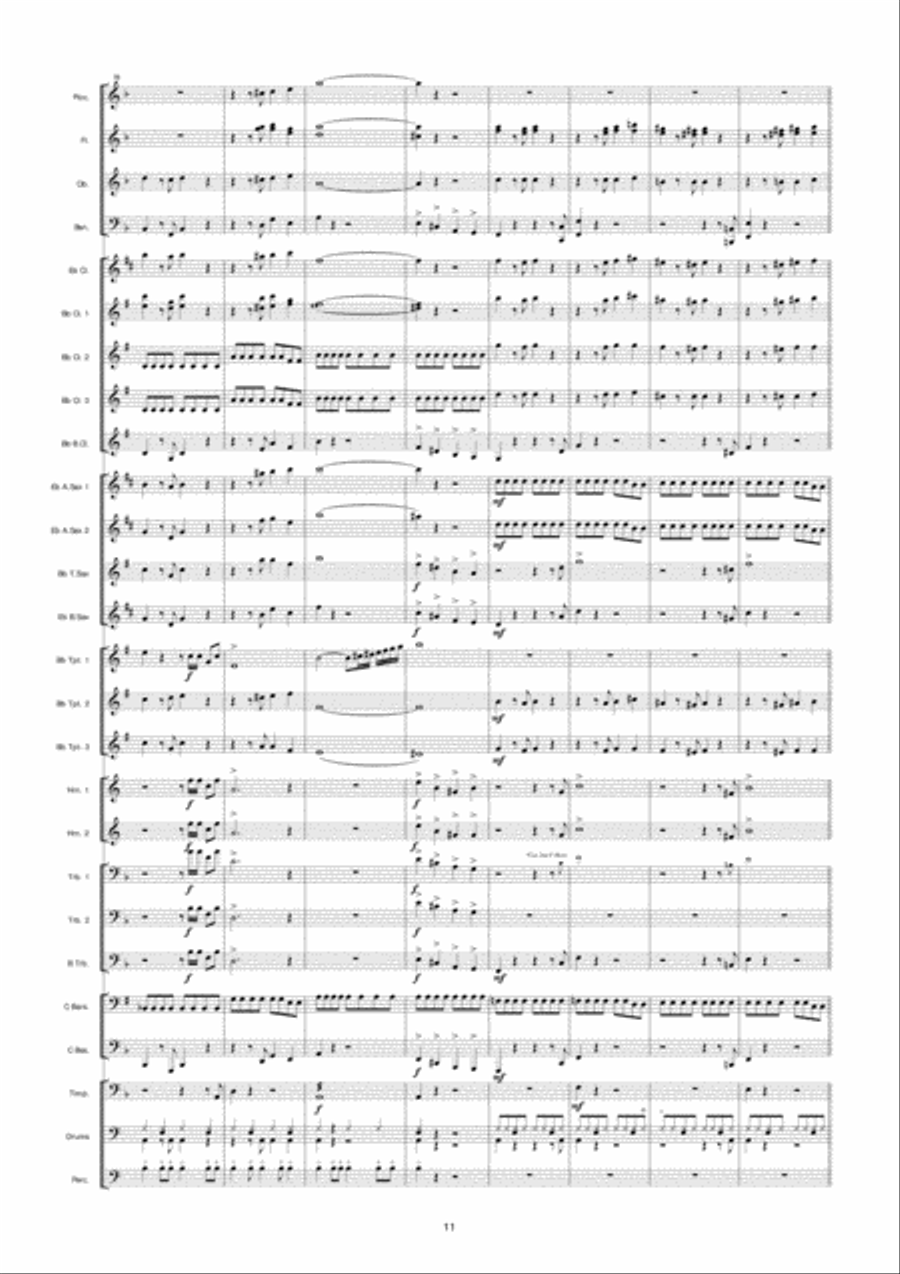 Fratelli Chase (From The Goonies) Concert Band scores gallery preview page 12