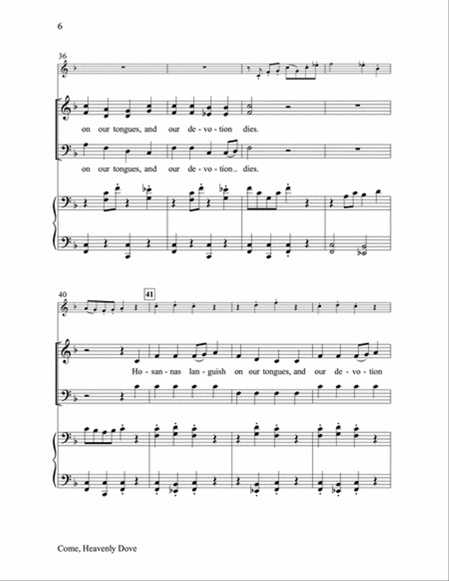 Come, Heavenly Dove Come, Heavenly Dove Choir scores gallery preview page 6
