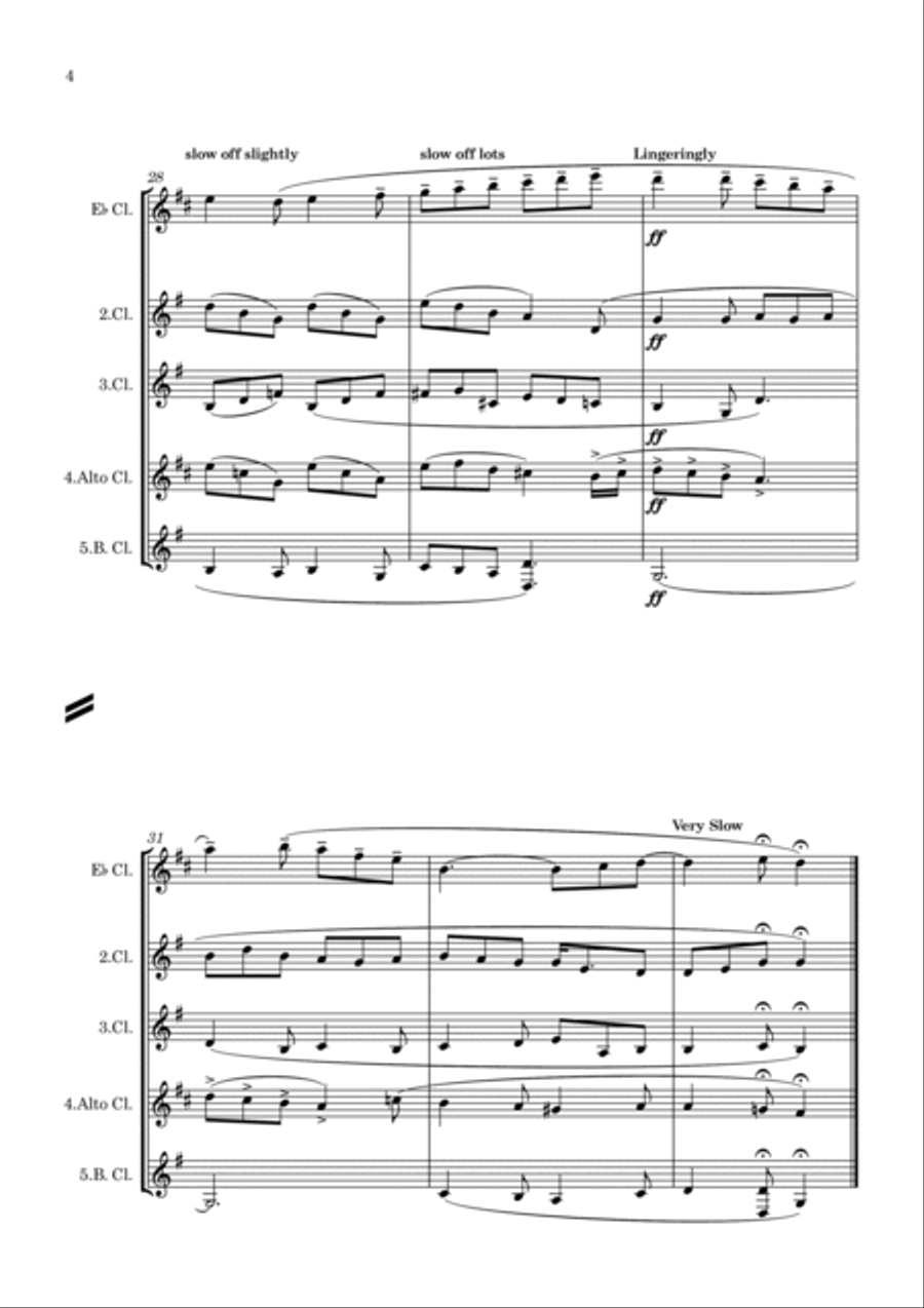 Ye Banks And Braes O'bonnie Doon Clarinet Quintet scores gallery preview page 5