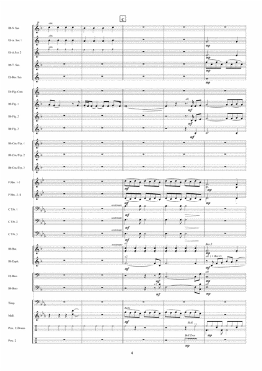 The Rose The Rose Fanfare Band scores gallery preview page 5