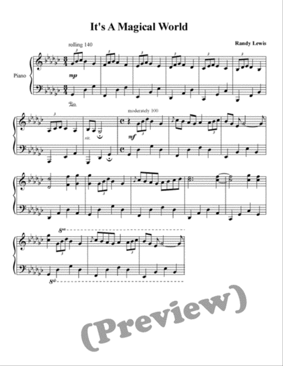 It's A Magical World It's A Magical World Piano Solo scores gallery preview page 1