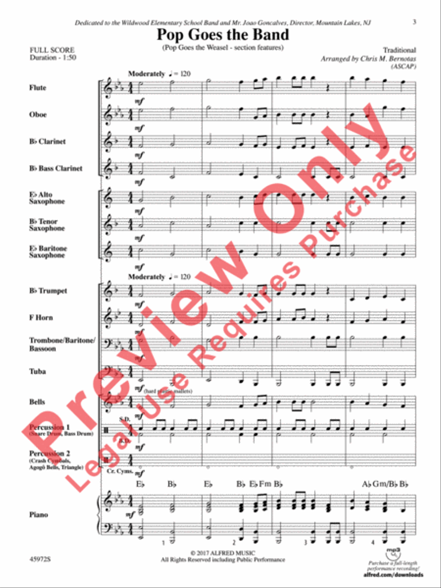 Pop Goes the Band Pop Goes the Band Concert Band scores gallery preview page 4