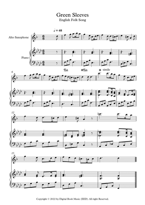 Greensleeves - English Folk Song (Alto Sax + Piano)