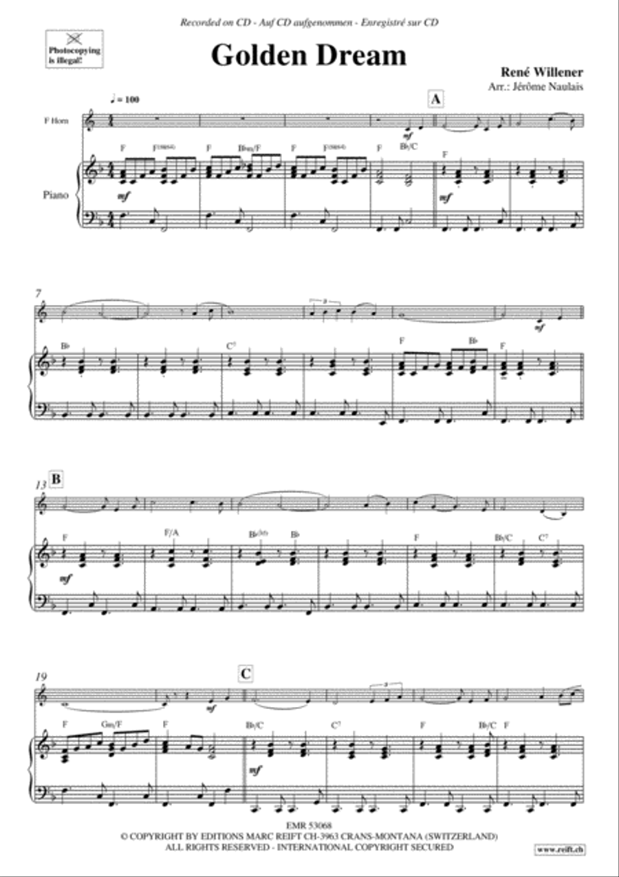 Golden Dream Golden Dream Horn scores gallery preview page 3
