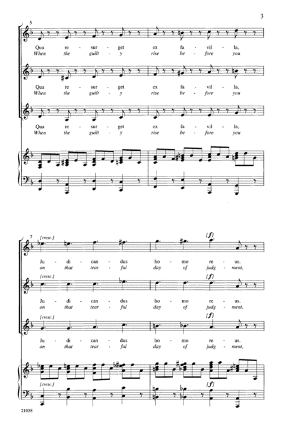 Lacrimosa (from Requiem) Choir scores gallery preview page 2