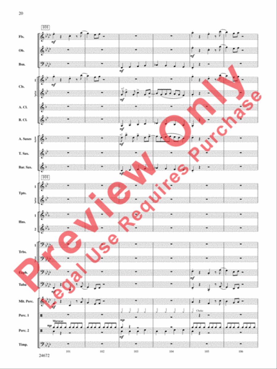 Buenaventura Concert Band scores gallery preview page 21