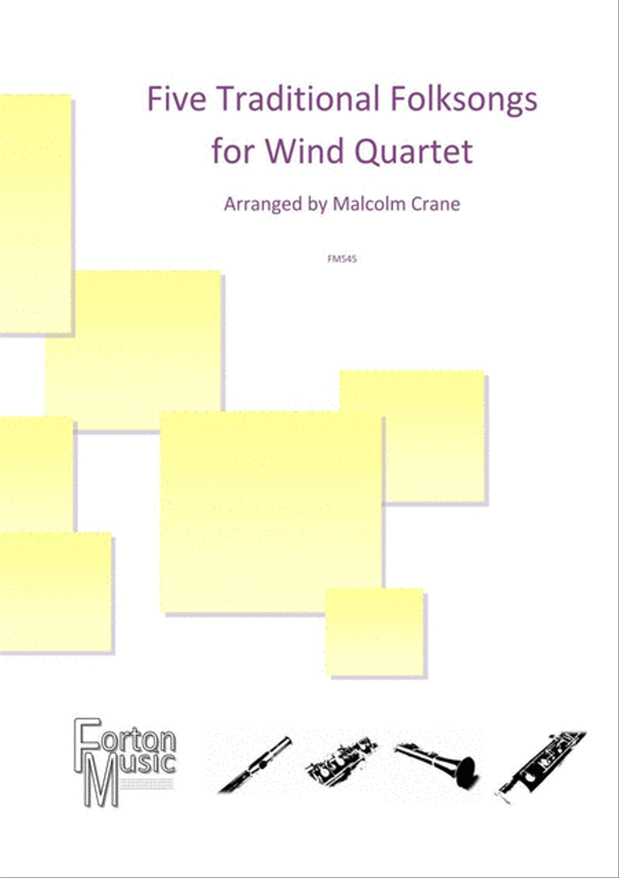 Five Traditional Folksongs for Wind Quartet Woodwind Quartet scores gallery preview page 1