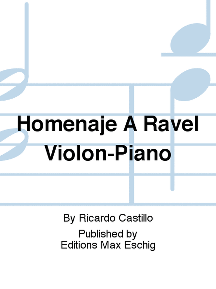 Homenaje A Ravel Violon-Piano