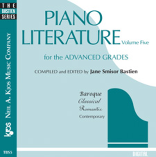 Book cover for Piano Literature, Volume 5 (CD)