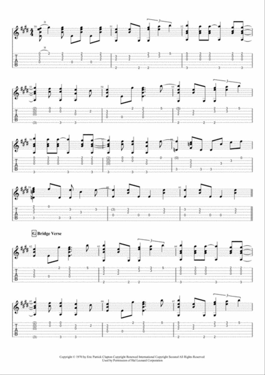 Layla Guitar Tablature scores gallery preview page 4