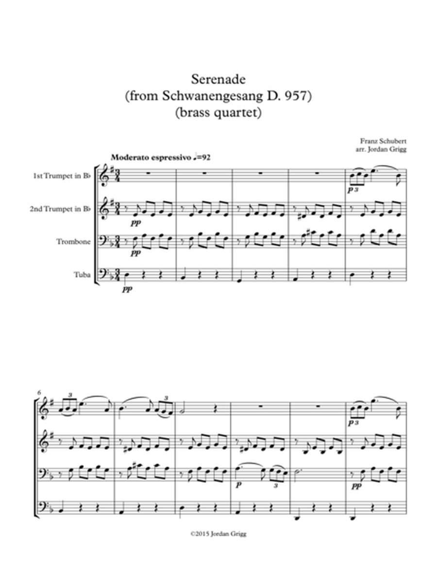 Serenade (from Schwanengesang D. 957) (brass quartet)