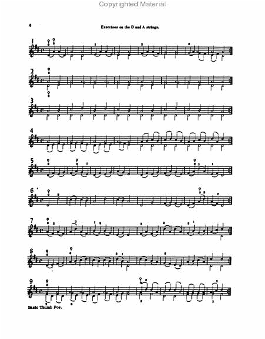 Basic Thumb Position Studies for the Young Cellist Cello scores gallery preview page 3