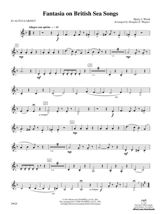 Fantasia on British Sea Songs: (wp) E-flat Alto Clarinet