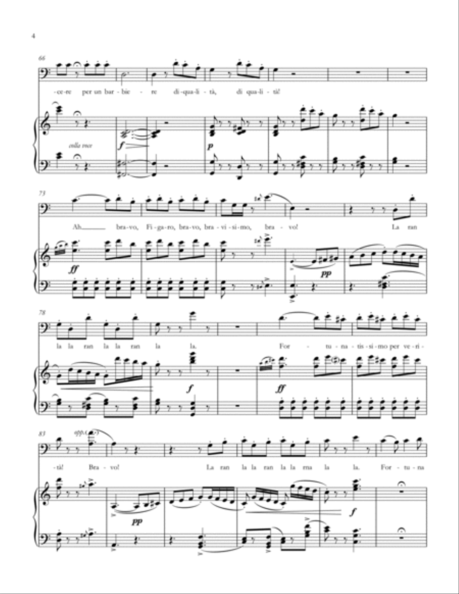 Largo al factotum (Figaro's aria) from Il barbiere di Siviglia - Accessible Accompaniments Edition Voice Solo scores gallery preview page 4