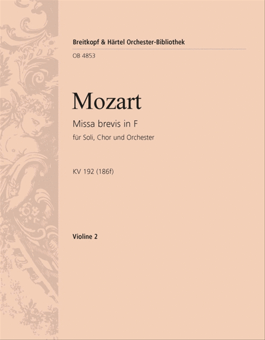Missa brevis in F K. 192 (186f) by Wolfgang Amadeus Mozart 4-Part - Sheet Music