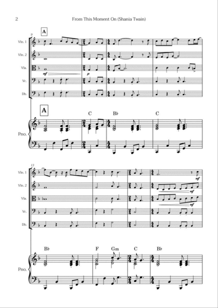 From This Moment On String Quintet scores gallery preview page 2