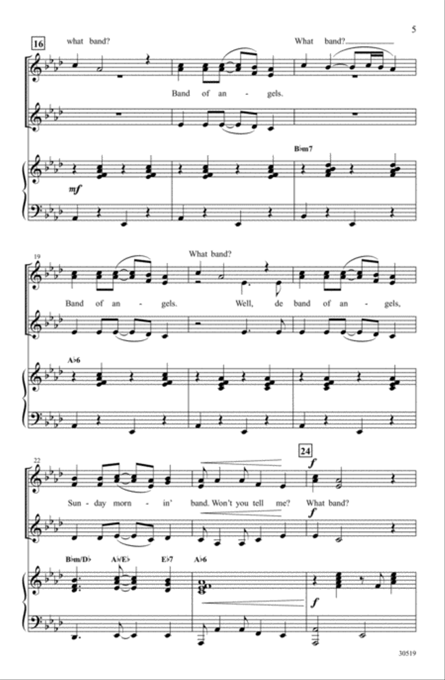 Band of Angels Band of Angels SSA scores gallery preview page 3