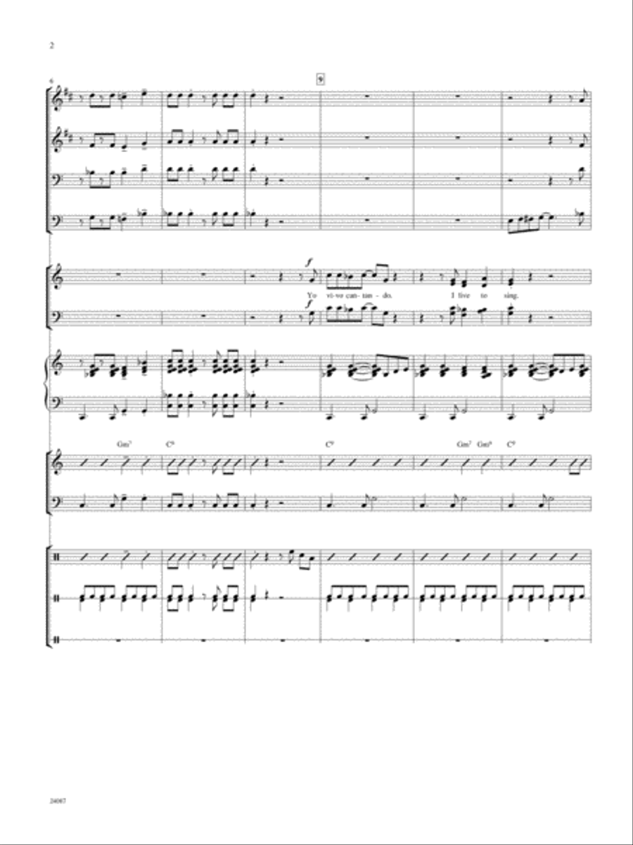 Yo Vivo Cantando (I Live to Sing): Score Score scores gallery preview page 2