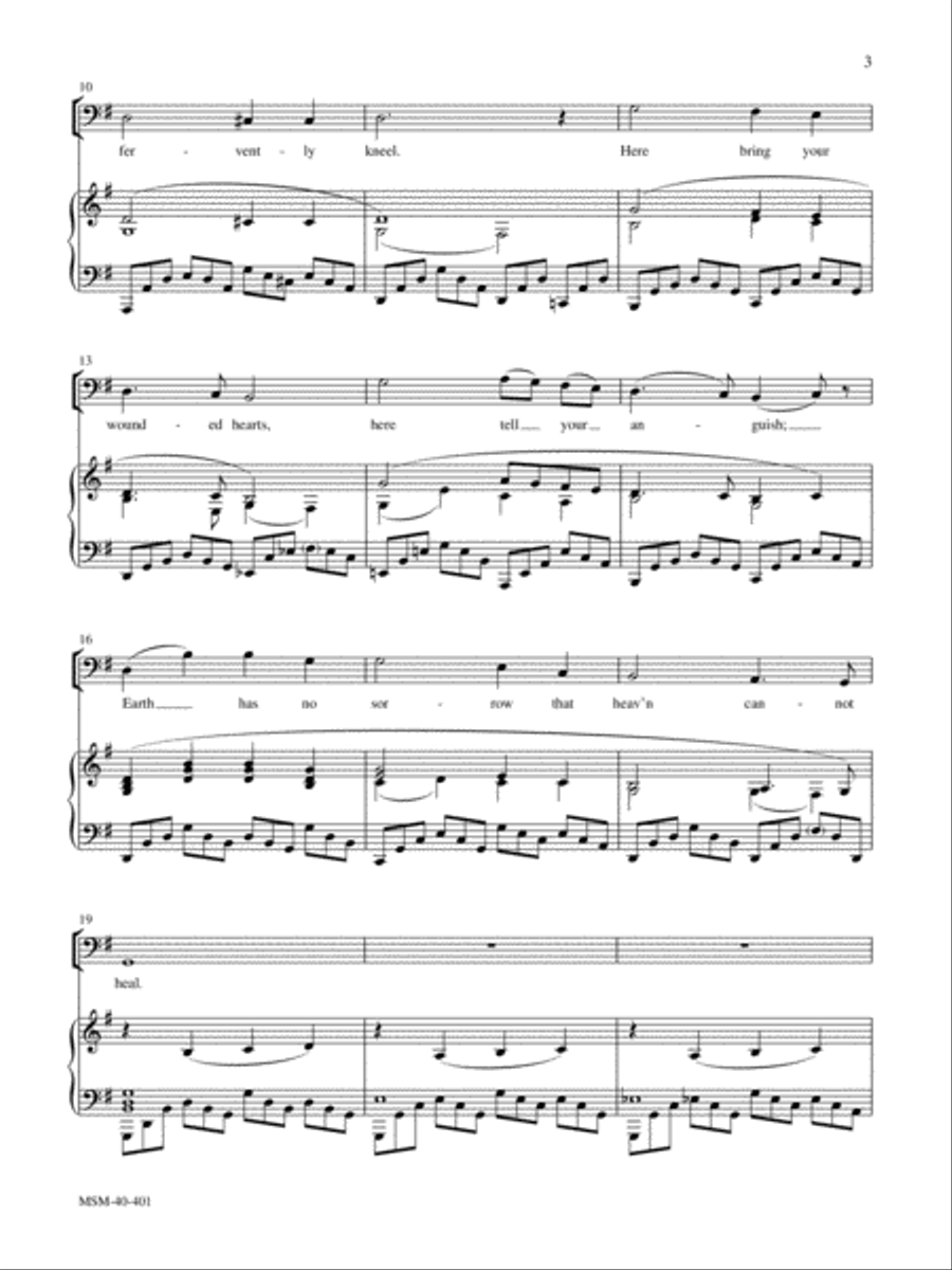 Three Hymns of Hope: Vocal Solos Low Voice scores gallery preview page 3