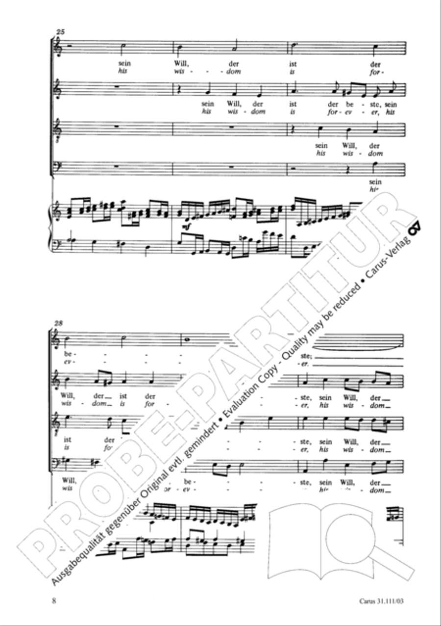God's will is best, it shall be done (Was mein Gott will, das g'scheh allzeit) 4-Part scores gallery preview page 9