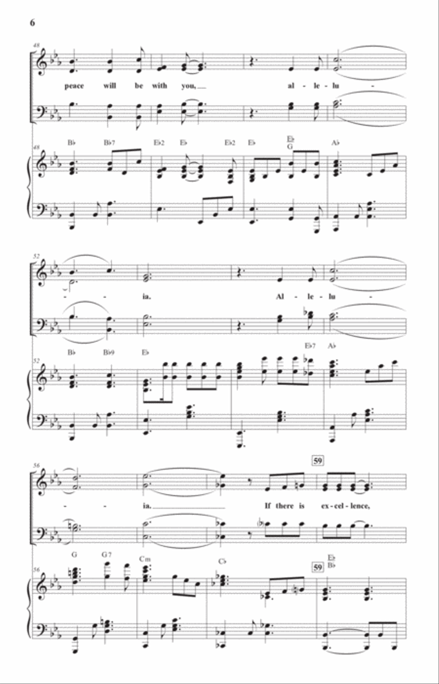 Think on These Things (SATB) 4-Part scores gallery preview page 6
