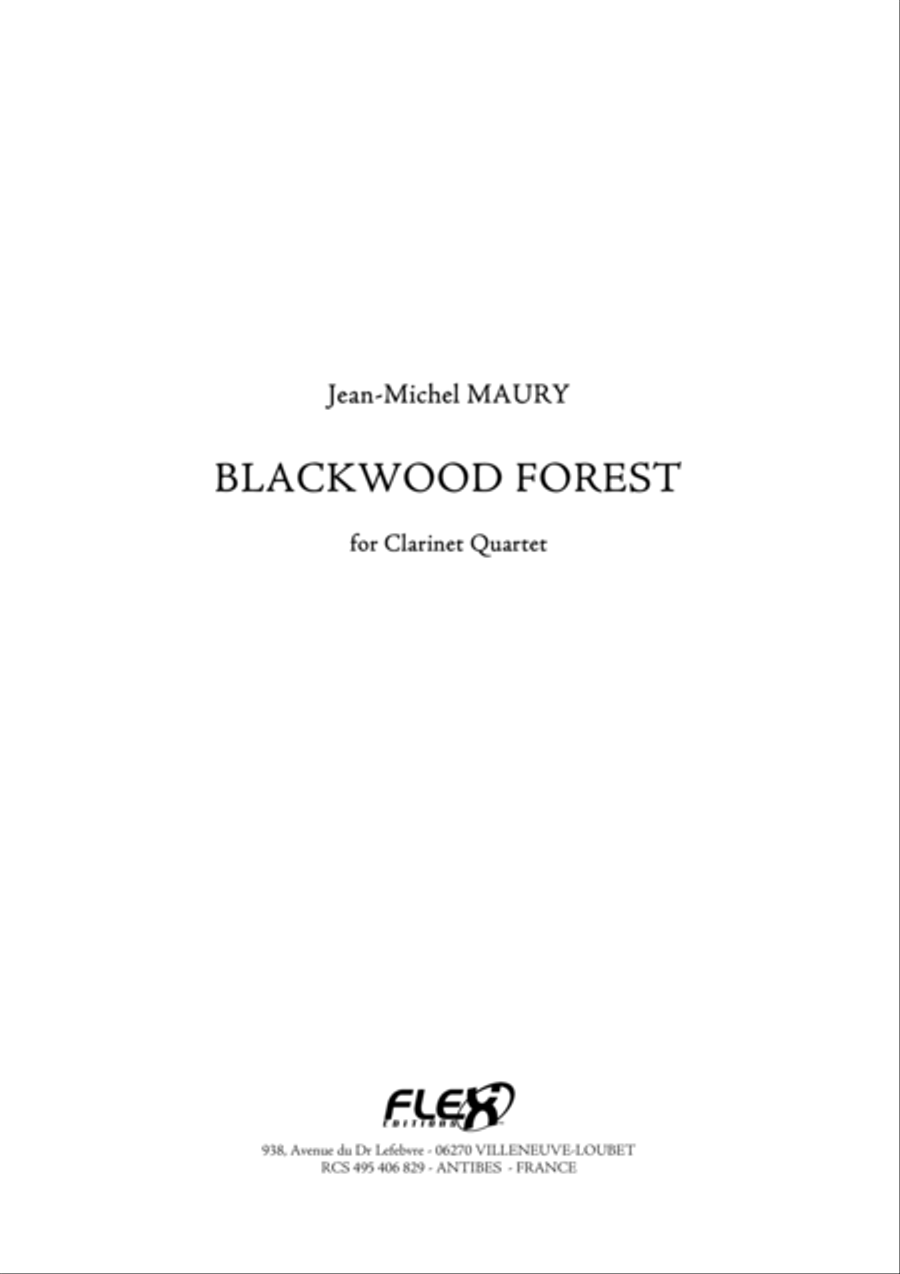 Blackwood Forest Clarinet Quartet scores gallery preview page 1