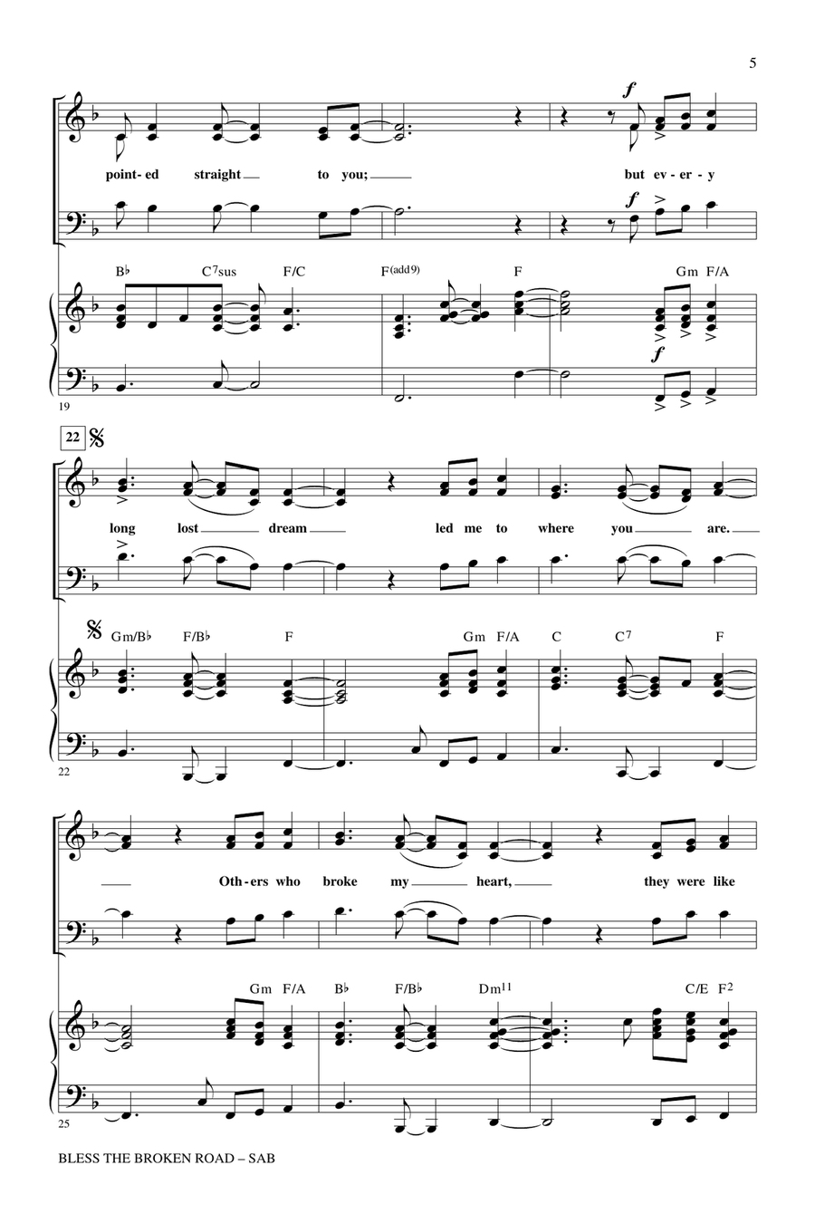 Bless The Broken Road 3-Part scores gallery preview page 3