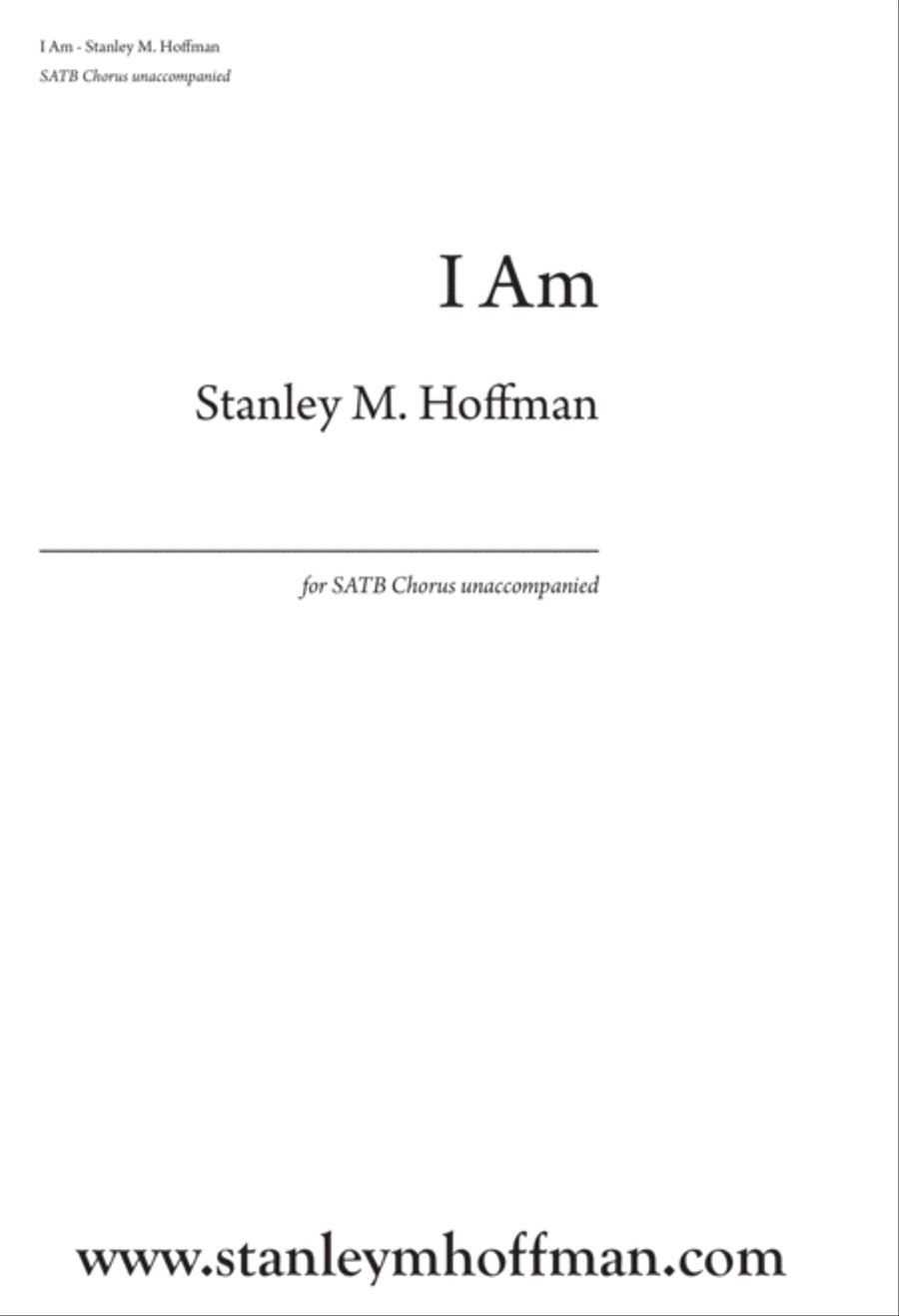 I Am 4-Part scores gallery preview page 1