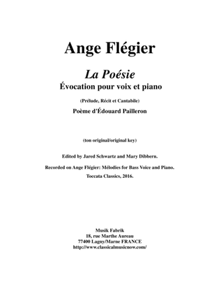Ange Flégier: La Poésie for baritone voice and piano
