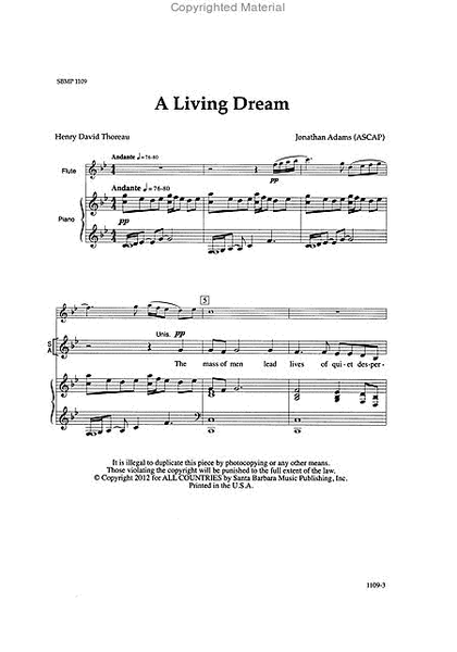 A Living Dream - SATB Octavo image number null