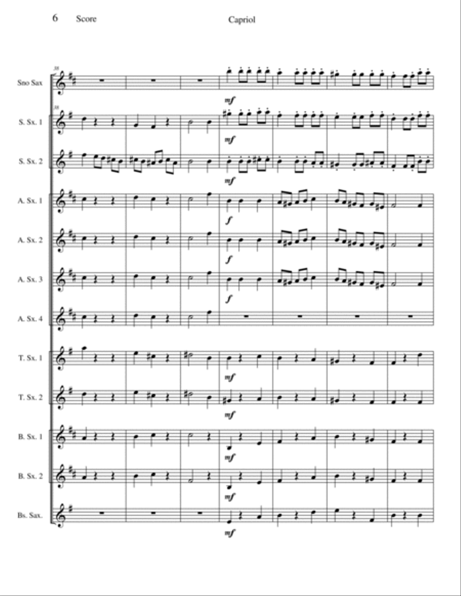 Capriol Suite Capriol Suite Woodwind Ensemble scores gallery preview page 6