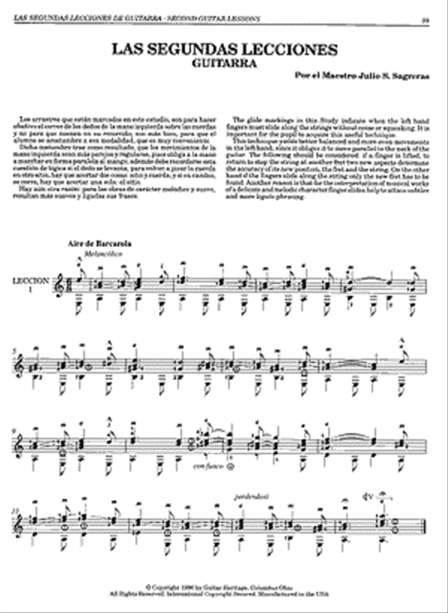 Julio S. Sagreras: Guitar Lessons (Books 1-3) Lute scores gallery preview page 3