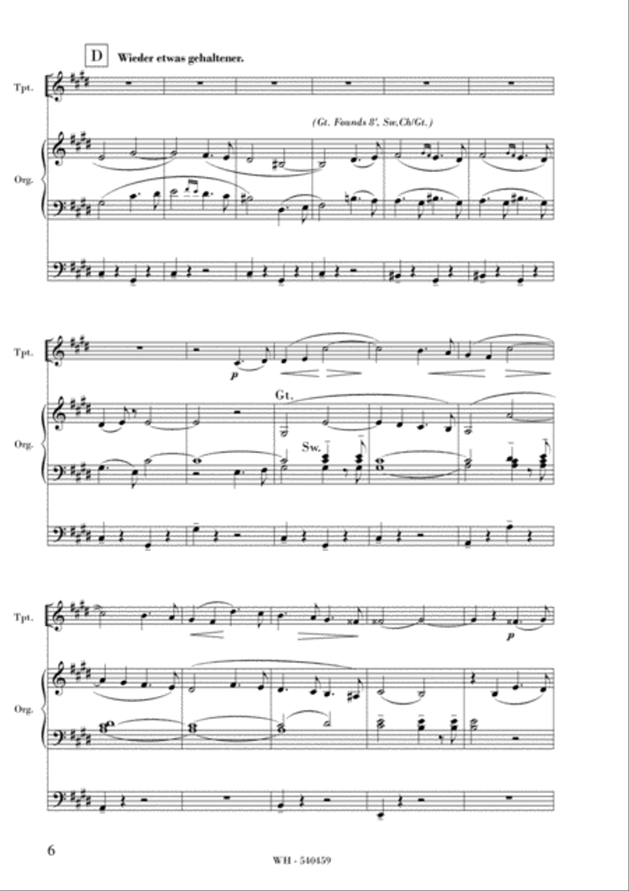 MAHLER / OLLIVE - FUNERAL MARCH from Symphony No.5 Trumpet Duet scores gallery preview page 6
