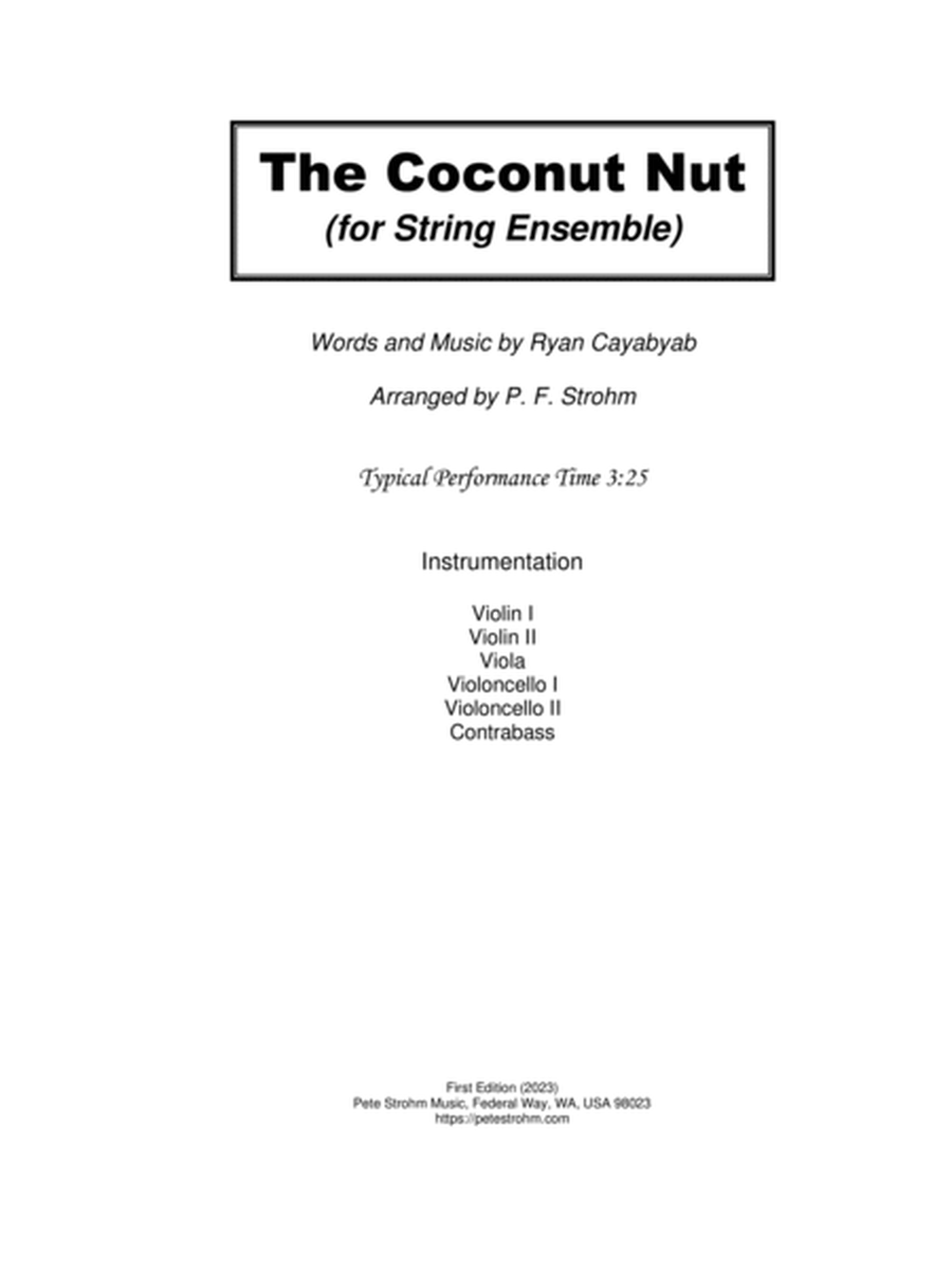 The Coconut Nut (the Coconut Song) image number null
