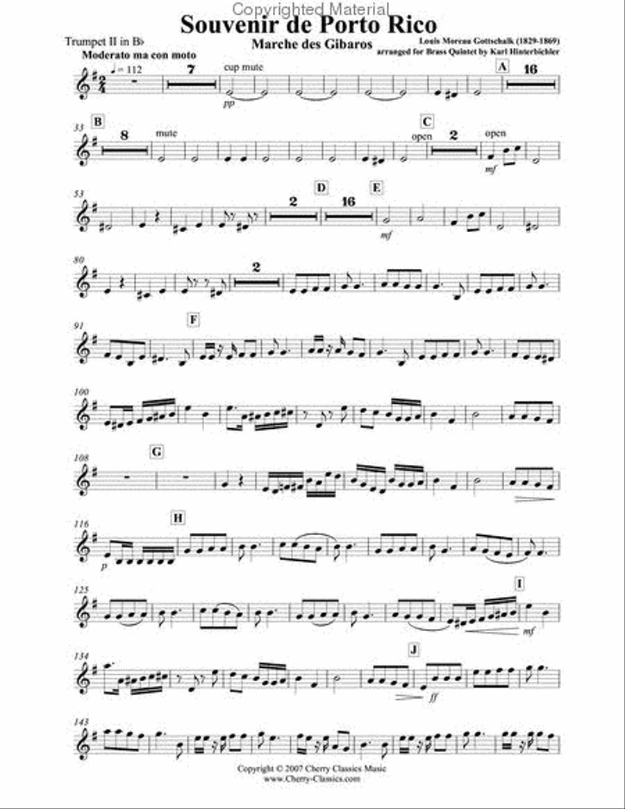 Souvenir de Porto Rico - Marche des Gibaros Brass Quintet scores gallery preview page 8