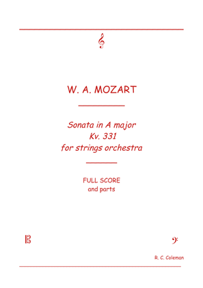 Book cover for Mozart Sonata kv. 331 for String orchestra