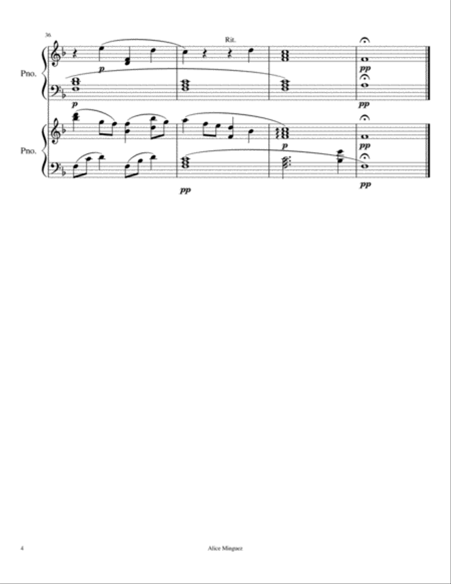 Lullaby for Two Pianos Easy Piano scores gallery preview page 4
