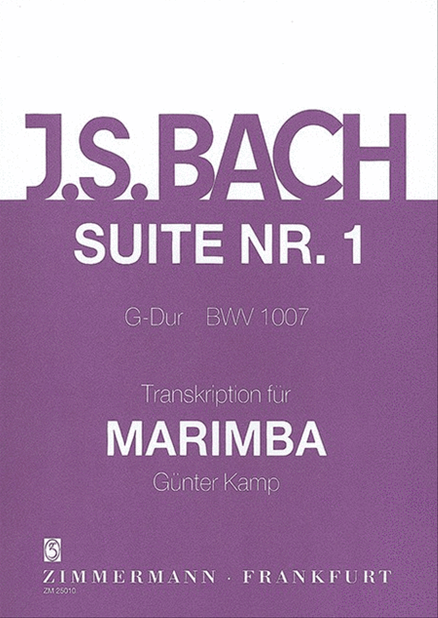 Suite I BWV 1007 Marimba scores gallery preview page 1