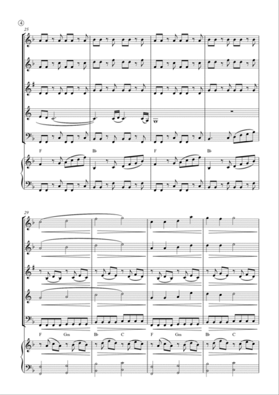 My Girl Woodwind Quintet scores gallery preview page 4