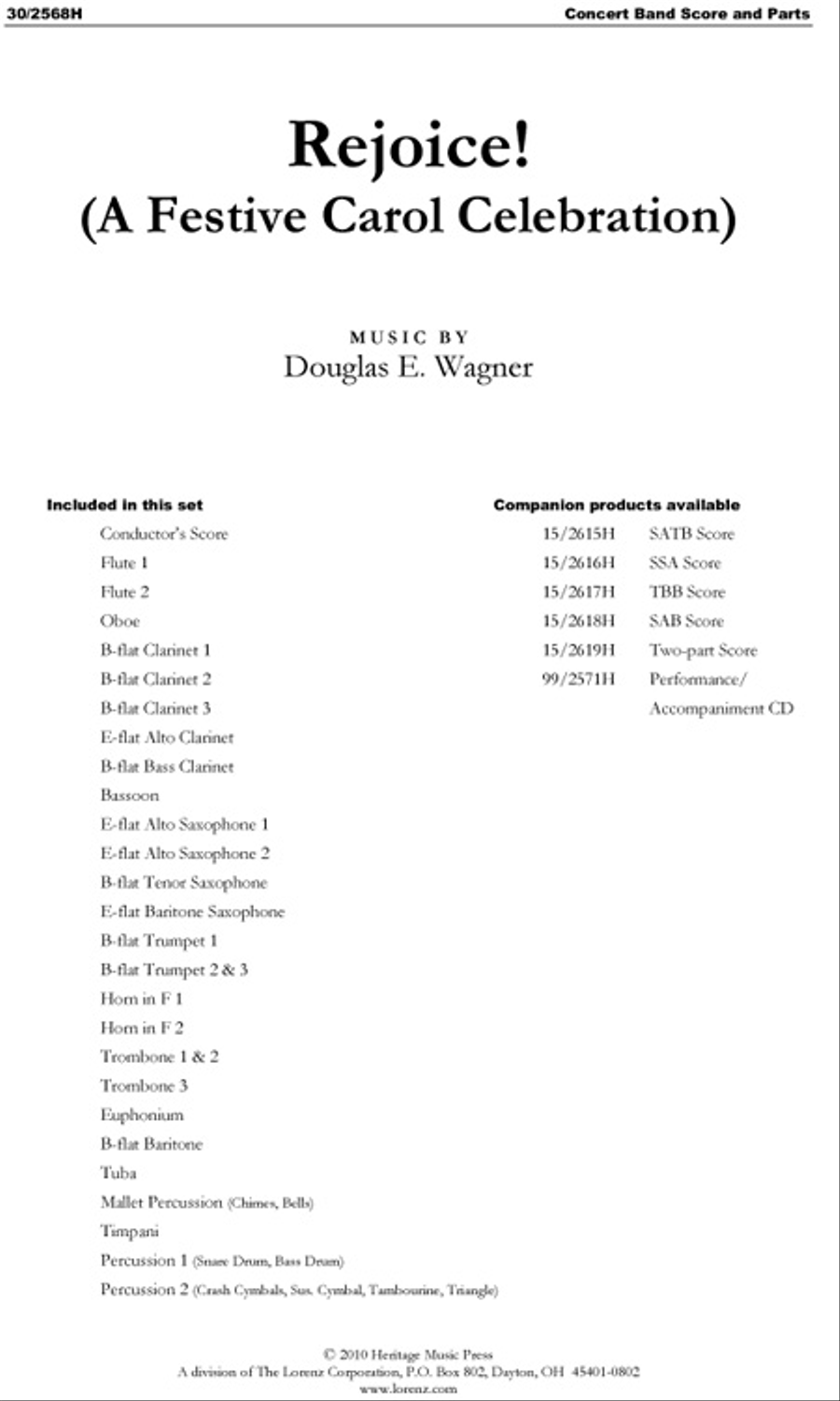 Rejoice! - Concert Band Score/Parts Concert Band scores gallery preview page 1