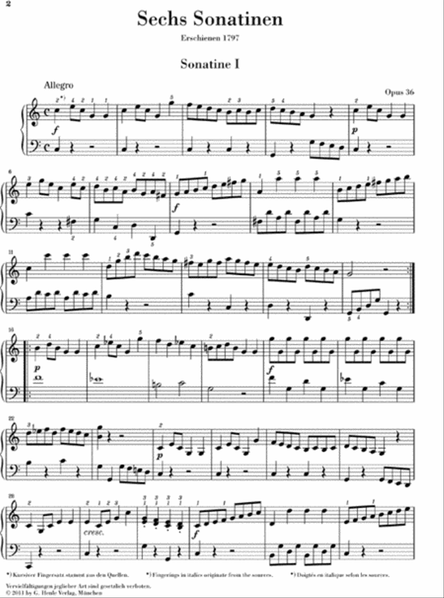 6 Sonatinas, Op. 36 6 Sonatinas, Op. 36 Piano Solo scores gallery preview page 2