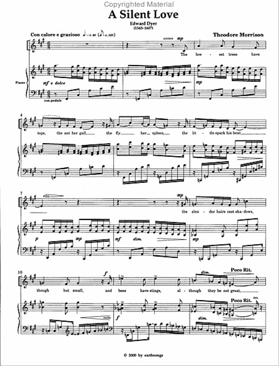silent love, a silent love, a Unison Choir scores gallery preview page 2